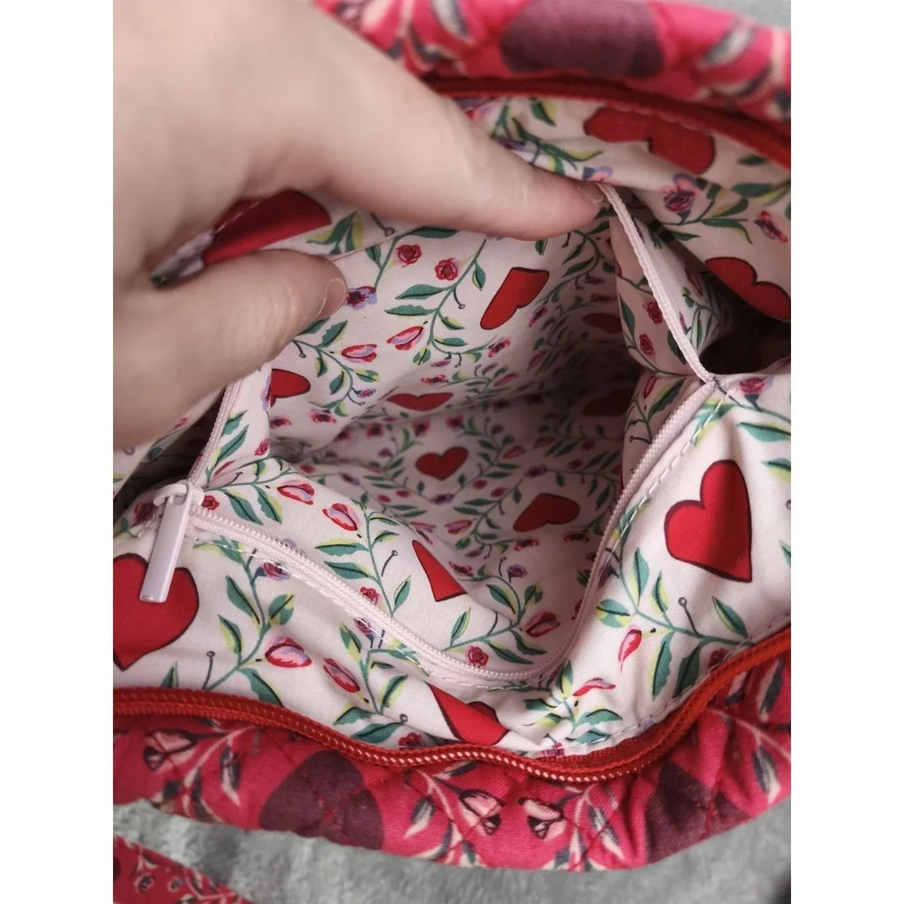 Vera Bradley Crossbody Bag Floral Hearts Quilted Crossbody Bag Retired Print